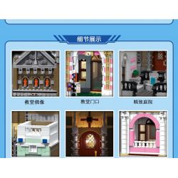 ZHEGAO DZ6021 6021 non  NHÀ THỜ CUBA bộ đồ chơi xếp lắp ráp ghép mô hình Modular Buildings CHURCH OF CUBA Mô Hình Nhà Cửa 2300 khối