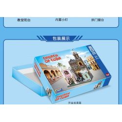 ZHEGAO DZ6021 6021 non  NHÀ THỜ CUBA bộ đồ chơi xếp lắp ráp ghép mô hình Modular Buildings CHURCH OF CUBA Mô Hình Nhà Cửa 2300 khối