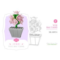 XIANG JUN 10975 non  SHOP HOA CÂY CẢNH 6 LOẠI CHẬU MỌNG NƯỚC THIÊN THẦN TUYẾT CÚC NGỌC BÍCH TIÊN LINGBO BƯỚM TÍM NỤ TẦM XUÂN SAN HÔ JI bộ đồ chơi xếp lắp ráp ghép mô hình Creator Sáng Tạo