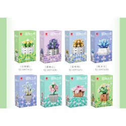 XIANG JUN 10975 non  SHOP HOA CÂY CẢNH 6 LOẠI CHẬU MỌNG NƯỚC THIÊN THẦN TUYẾT CÚC NGỌC BÍCH TIÊN LINGBO BƯỚM TÍM NỤ TẦM XUÂN SAN HÔ JI bộ đồ chơi xếp lắp ráp ghép mô hình Creator Sáng Tạo