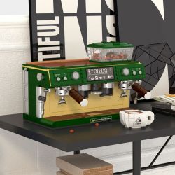 ZHEGAO DZ6017 6017 non  MÁY PHA CÀ PHÊ ĐÔI bộ đồ chơi xếp lắp ráp ghép mô hình Creator COFFEE MACHINE Sáng Tạo 928 khối