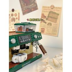 ZHEGAO DZ6017 6017 non  MÁY PHA CÀ PHÊ ĐÔI bộ đồ chơi xếp lắp ráp ghép mô hình Creator COFFEE MACHINE Sáng Tạo 928 khối