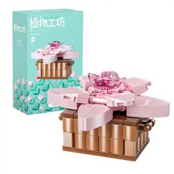 XIANG JUN 10974 non  SHOP HOA CÂY CẢNH 6 LOẠI CHẬU MỌNG NƯỚC BAIRENJIN DAIZIXIN XINGDOUDOU LANBINGYU AZURE MOON BEGONIA bộ đồ chơi xếp lắp ráp ghép mô hình Creator Sáng Tạo