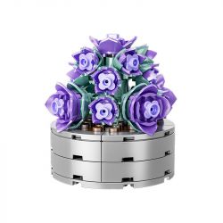 XIANG JUN 10974 non  SHOP HOA CÂY CẢNH 6 LOẠI CHẬU MỌNG NƯỚC BAIRENJIN DAIZIXIN XINGDOUDOU LANBINGYU AZURE MOON BEGONIA bộ đồ chơi xếp lắp ráp ghép mô hình Creator Sáng Tạo