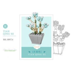 XIANG JUN 10974 non  SHOP HOA CÂY CẢNH 6 LOẠI CHẬU MỌNG NƯỚC BAIRENJIN DAIZIXIN XINGDOUDOU LANBINGYU AZURE MOON BEGONIA bộ đồ chơi xếp lắp ráp ghép mô hình Creator Sáng Tạo