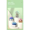 XIANG JUN 10974 non  SHOP HOA CÂY CẢNH 6 LOẠI CHẬU MỌNG NƯỚC BAIRENJIN DAIZIXIN XINGDOUDOU LANBINGYU AZURE MOON BEGONIA bộ đồ chơi xếp lắp ráp ghép mô hình Creator Sáng Tạo