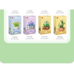 XIANG JUN 10974 non  SHOP HOA CÂY CẢNH 6 LOẠI CHẬU MỌNG NƯỚC BAIRENJIN DAIZIXIN XINGDOUDOU LANBINGYU AZURE MOON BEGONIA bộ đồ chơi xếp lắp ráp ghép mô hình Creator Sáng Tạo