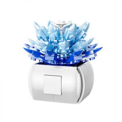 XIANG JUN 10974 non  SHOP HOA CÂY CẢNH 6 LOẠI CHẬU MỌNG NƯỚC BAIRENJIN DAIZIXIN XINGDOUDOU LANBINGYU AZURE MOON BEGONIA bộ đồ chơi xếp lắp ráp ghép mô hình Creator Sáng Tạo