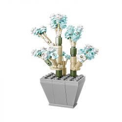 XIANG JUN 10974 non  SHOP HOA CÂY CẢNH 6 LOẠI CHẬU MỌNG NƯỚC BAIRENJIN DAIZIXIN XINGDOUDOU LANBINGYU AZURE MOON BEGONIA bộ đồ chơi xếp lắp ráp ghép mô hình Creator Sáng Tạo