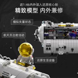 BLOKS 81102 non  MÔ-ĐUN LÕI THIÊN HÀ tỷ lệ 1:46 bộ đồ chơi xếp lắp ráp ghép mô hình China Aerospace Museum 1224 khối