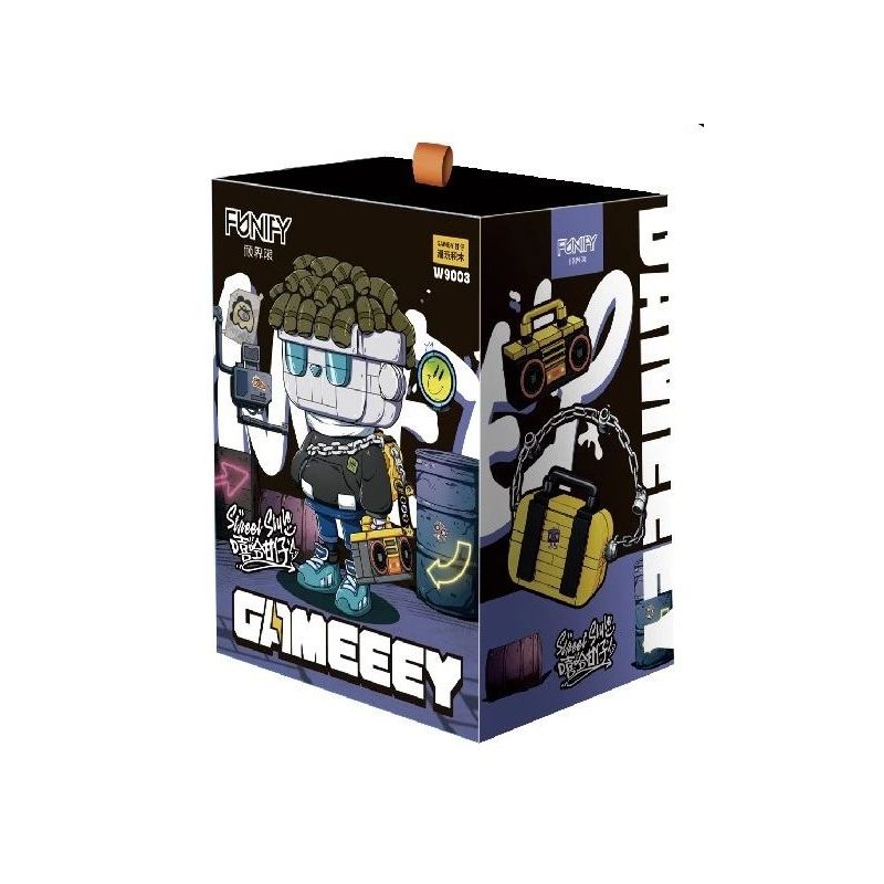 STUBBORN BOUNDARIES W9003 9003 non  PHỐ GANZI HIP-HOP GANZAI bộ đồ chơi xếp lắp ráp ghép mô hình GAMEEEY 357 khối