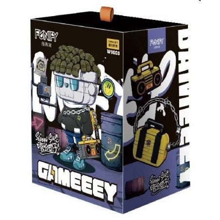 STUBBORN BOUNDARIES W9003 9003 non  PHỐ GANZI HIP-HOP GANZAI bộ đồ chơi xếp lắp ráp ghép mô hình GAMEEEY 357 khối