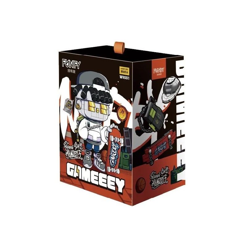 STUBBORN BOUNDARIES W9001 9001 non  ĐƯỜNG PHỐ GANZI TRƯỢT VÁN bộ đồ chơi xếp lắp ráp ghép mô hình GAMEEEY 661 khối