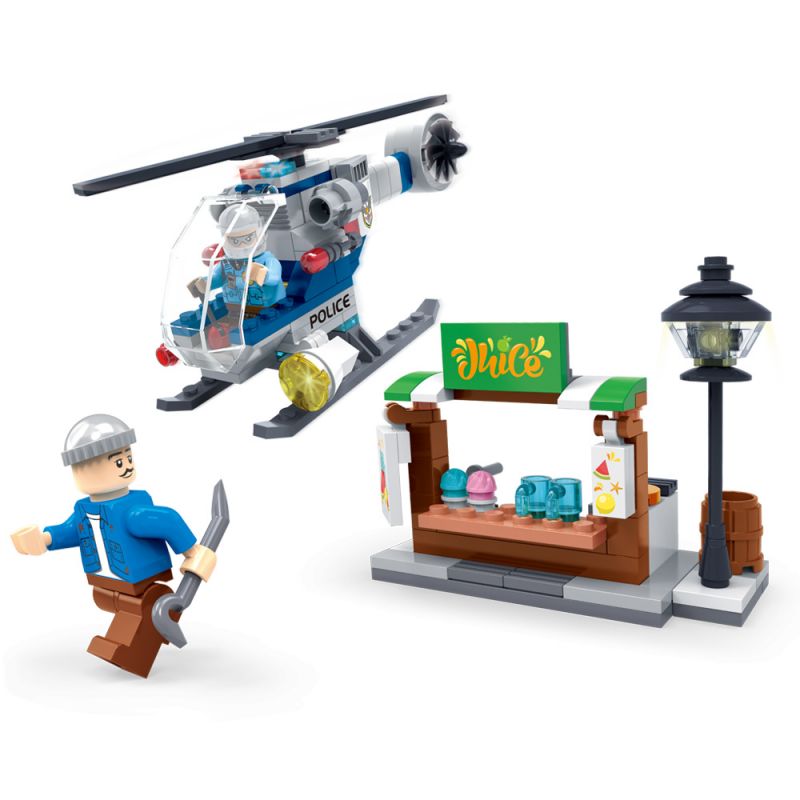 ZHI DELE DL-10006 10006 DL10006 non  TRỰC THĂNG CẢNH SÁT bộ đồ chơi xếp lắp ráp ghép mô hình POLICE 166 khối