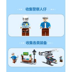 ZHI DELE DL-10006 10006 DL10006 non  TRỰC THĂNG CẢNH SÁT bộ đồ chơi xếp lắp ráp ghép mô hình POLICE 166 khối