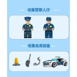 ZHI DELE DL-10005 10005 DL10005 non  CẢNH SÁT KIỂM TRA XE bộ đồ chơi xếp lắp ráp ghép mô hình POLICE 141 khối