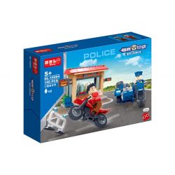 ZHI DELE DL-10004 10004 DL10004 non  CẢNH SÁT BA BÁNH bộ đồ chơi xếp lắp ráp ghép mô hình POLICE 150 khối