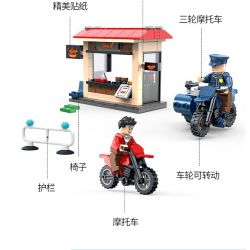 ZHI DELE DL-10004 10004 DL10004 non  CẢNH SÁT BA BÁNH bộ đồ chơi xếp lắp ráp ghép mô hình POLICE 150 khối