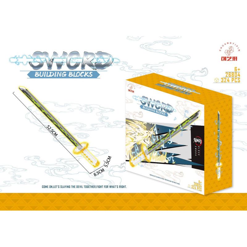 CREATIVE ART FIGHT 26804 non  THANH KIẾM SHANYI bộ đồ chơi xếp lắp ráp ghép mô hình Movie & Game SWORD Phim Và Trò Chơi 324 khối