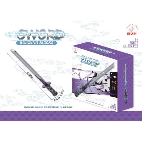 CREATIVE ART FIGHT 26802 non  KIẾM NGHÌN QUỶ TÍM bộ đồ chơi xếp lắp ráp ghép mô hình Movie & Game SWORD Phim Và Trò Chơi 315 khối