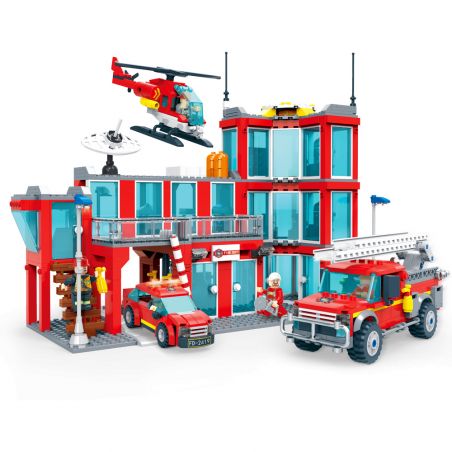 ZHI DELE DL-20001 20001 DL20001 non  TÒA NHÀ TRẠM CỨU HỎA RỪNG NARUTO bộ đồ chơi xếp lắp ráp ghép mô hình 999 khối