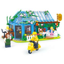 ZHI DELE DL-30001 30001 DL30001 non  CAFE BÁNH ĐẬU MẬT ONG bộ đồ chơi xếp lắp ráp ghép mô hình 637 khối