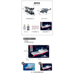 ZHI DELE DL-40018 40018 DL40018 non  TÀU BỆNH VIỆN PEACE ARK bộ đồ chơi xếp lắp ráp ghép mô hình CHINA AIRCRAFT CARRIER BATTLE GROUP 1691 khối