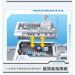 ZHI DELE DL-40018 40018 DL40018 non  TÀU BỆNH VIỆN PEACE ARK bộ đồ chơi xếp lắp ráp ghép mô hình CHINA AIRCRAFT CARRIER BATTLE GROUP 1691 khối