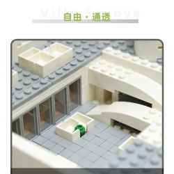 WANGE 5237 non  VILLA SAVOYE PARIS PHÁP bộ đồ chơi xếp lắp ráp ghép mô hình Creator VILLA SAVOYE PARIS FRANCE Sáng Tạo 1226 khối