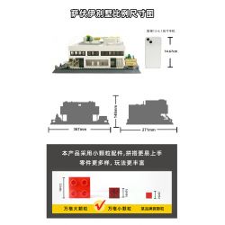 WANGE 5237 non  VILLA SAVOYE PARIS PHÁP bộ đồ chơi xếp lắp ráp ghép mô hình Creator VILLA SAVOYE PARIS FRANCE Sáng Tạo 1226 khối