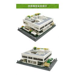 WANGE 5237 non  VILLA SAVOYE PARIS PHÁP bộ đồ chơi xếp lắp ráp ghép mô hình Creator VILLA SAVOYE PARIS FRANCE Sáng Tạo 1226 khối