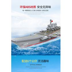 ZHI DELE DL-40016 40016 DL40016 non  TÀU SÂN BAY LOẠI 002 tỷ lệ 1:300 bộ đồ chơi xếp lắp ráp ghép mô hình CHINA AIRCRAFT CARRIER BATTLE GROUP 2555 khối