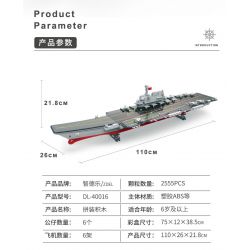 ZHI DELE DL-40016 40016 DL40016 non  TÀU SÂN BAY LOẠI 002 tỷ lệ 1:300 bộ đồ chơi xếp lắp ráp ghép mô hình CHINA AIRCRAFT CARRIER BATTLE GROUP 2555 khối