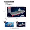 ZHI DELE DL-40016 40016 DL40016 non  TÀU SÂN BAY LOẠI 002 tỷ lệ 1:300 bộ đồ chơi xếp lắp ráp ghép mô hình CHINA AIRCRAFT CARRIER BATTLE GROUP 2555 khối
