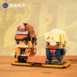 PANTASY 99101 non  SHERLOCK HOLMES VÀ WATSON BRICKHEAD bộ đồ chơi xếp lắp ráp ghép mô hình Brickheadz Nhân Vật Đầu To