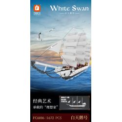 FORANGE FC6006 6006 non  THUYỀN BUỒM THIÊN NGA TRẮNG bộ đồ chơi xếp lắp ráp ghép mô hình Creator Expert WHITE SWAN Chuyên Gia Sáng Tạo 1672 khối