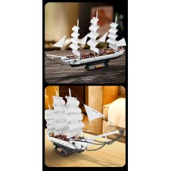 FORANGE FC6006 6006 non  THUYỀN BUỒM THIÊN NGA TRẮNG bộ đồ chơi xếp lắp ráp ghép mô hình Creator Expert WHITE SWAN Chuyên Gia Sáng Tạo 1672 khối