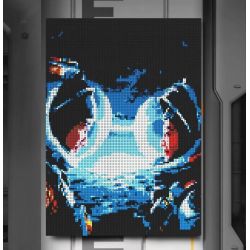 QIZHILE 90046 non  NGHỆ THUẬT ĐIỂM ???NH ÁP PHÍCH bộ đồ chơi xếp lắp ráp ghép mô hình Moon Man MOON MAN PIXEL PAINTING Người Đàn Ông Trên Mặt Trăng 18638 khối