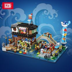 LOZ 1049 non  IZAKAYA PHONG CÁCH NHẬT BẢN bộ đồ chơi xếp lắp ráp ghép mô hình Modular Buildings Mô Hình Nhà Cửa 2249 khối