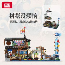 LOZ 1049 non  IZAKAYA PHONG CÁCH NHẬT BẢN bộ đồ chơi xếp lắp ráp ghép mô hình Modular Buildings Mô Hình Nhà Cửa 2249 khối