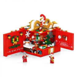 LOZ 1937 non  QUÀ GIÁNG SINH bộ đồ chơi xếp lắp ráp ghép mô hình 690 khối