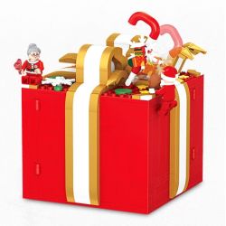 LOZ 1937 non  QUÀ GIÁNG SINH bộ đồ chơi xếp lắp ráp ghép mô hình 690 khối