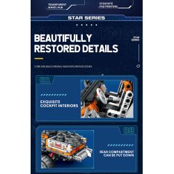 REOBRIX 99005 non  PHƯƠNG TIỆN VẬN CHUYỂN bộ đồ chơi xếp lắp ráp ghép mô hình  STAR REVENGE TRANSPORTER Kỹ Thuật Công Nghệ Cao Mô Hình Phương Tiện 1758 khối