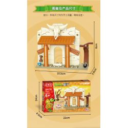 GUDI 60019 non  BỘ CẢNH TÂY TUỔI 6 LOẠI bộ đồ chơi xếp lắp ráp ghép mô hình Plants Vs Zombies Hoa Quả Nổi Giận 388 khối