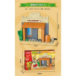 GUDI 60019 non  BỘ CẢNH TÂY TUỔI 6 LOẠI bộ đồ chơi xếp lắp ráp ghép mô hình Plants Vs Zombies Hoa Quả Nổi Giận 388 khối