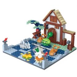GUDI 60022 non  BỐI CẢNH THỜI KỲ ĐEN TỐI bộ đồ chơi xếp lắp ráp ghép mô hình Plants Vs Zombies Hoa Quả Nổi Giận 314 khối