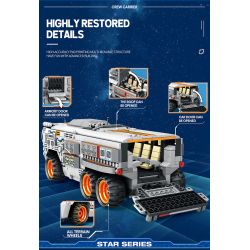 REOBRIX 99004 non  NGƯỜI CHỞ QUÂN bộ đồ chơi xếp lắp ráp ghép mô hình  STAR REVENGE CREW CARRIER Kỹ Thuật Công Nghệ Cao Mô Hình Phương Tiện 1298 khối