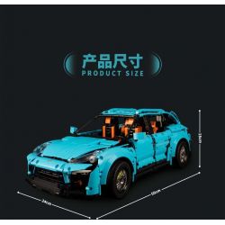 K BOX 10508 non  PORSCHE CAYENNE tỷ lệ 1:8 bộ đồ chơi xếp lắp ráp ghép mô hình 3181 khối