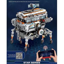 REOBRIX 99003 non  MÁY ĐI BỘ bộ đồ chơi xếp lắp ráp ghép mô hình  STAR REVENGE SCIENCE STATION Kỹ Thuật Công Nghệ Cao Mô Hình Phương Tiện 1378 khối