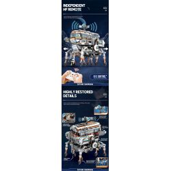 REOBRIX 99003 non  MÁY ĐI BỘ bộ đồ chơi xếp lắp ráp ghép mô hình  STAR REVENGE SCIENCE STATION Kỹ Thuật Công Nghệ Cao Mô Hình Phương Tiện 1378 khối